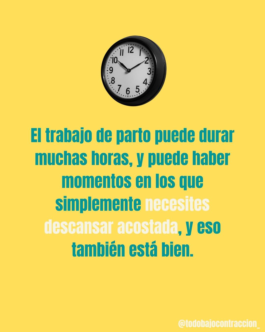 Carrusel ilustrado de Todo Bajo Contracción: Posiciones para el trabajo de parto