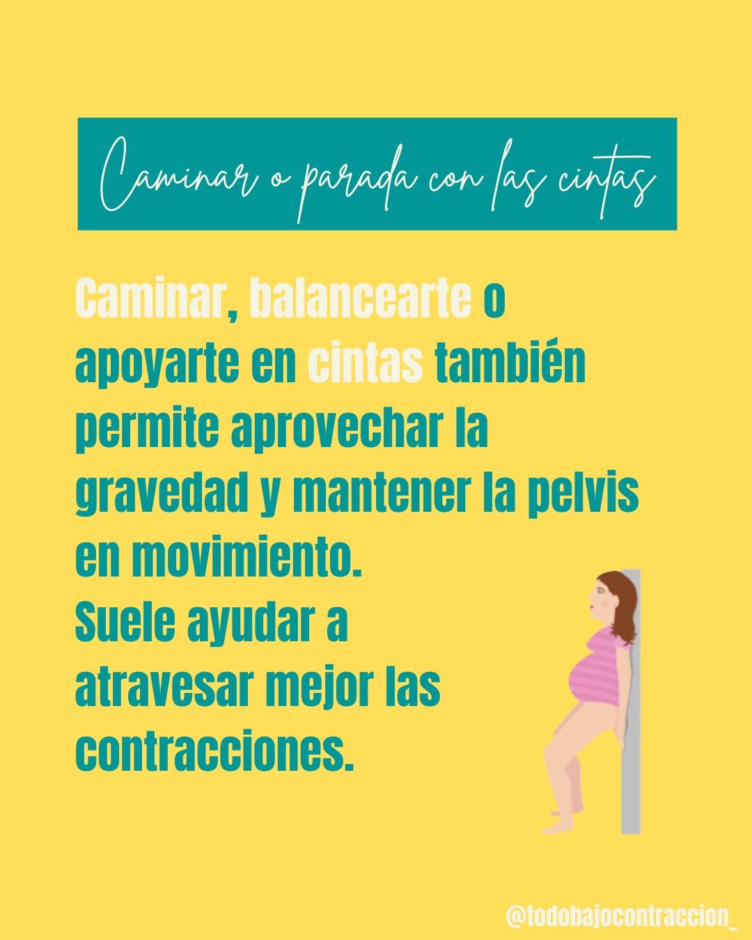 Carrusel ilustrado de Todo Bajo Contracción: Posiciones para el trabajo de parto